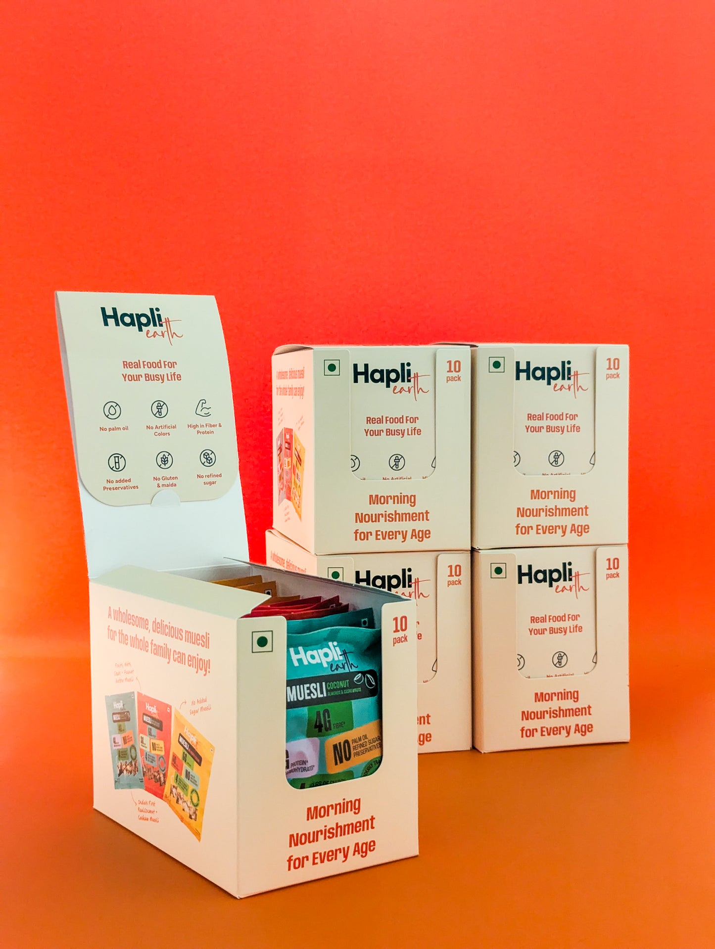 40g Mini Muesli Box Pack of 10 | Assorted Millet Muesli Travel Snack Combo