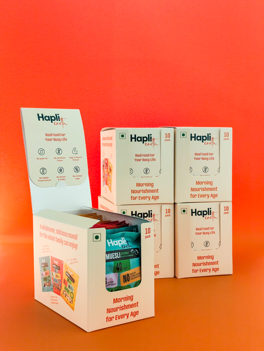 40g Mini Muesli Box Pack of 10 | Assorted Millet Muesli Travel Snack Combo