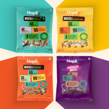 40g Mini Muesli Box Pack of 10 | Assorted Millet Muesli Travel Snack Combo